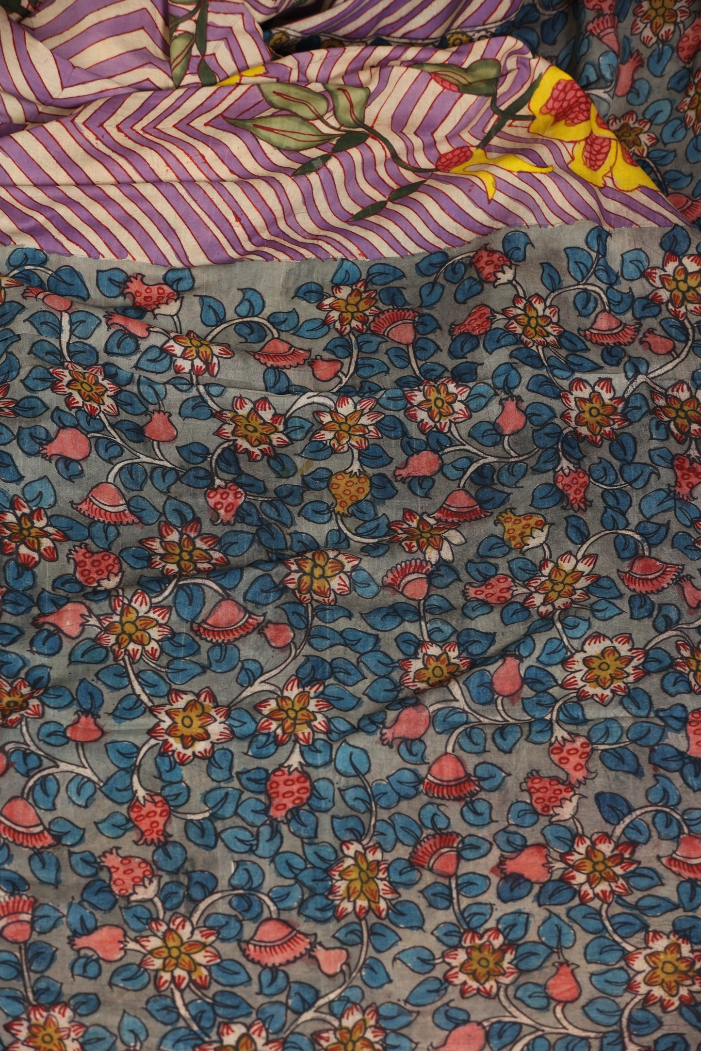 Contemporary Silkcotton Penkalamkari sarees