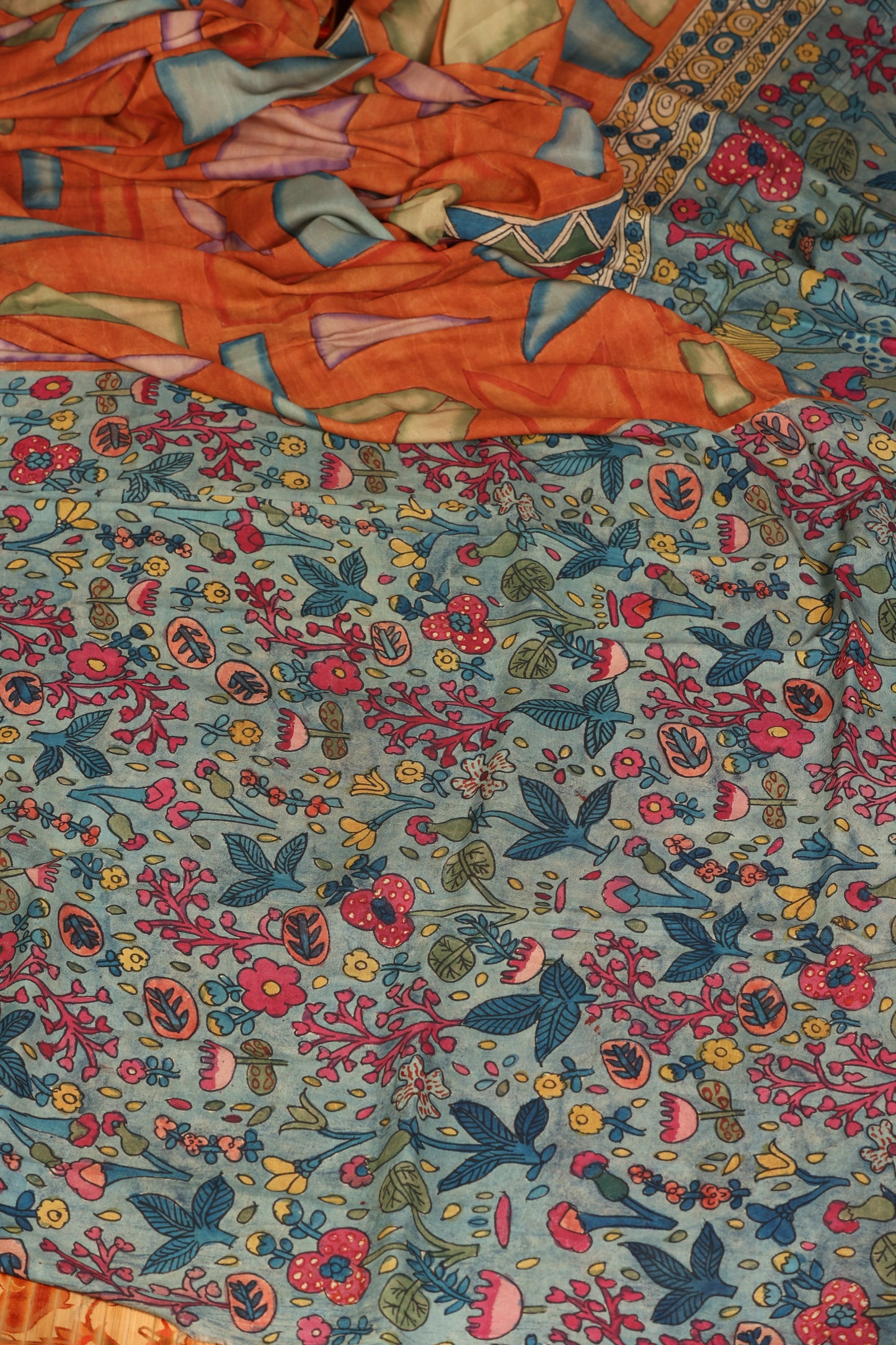 Contemporary Silkcotton Penkalamkari sarees
