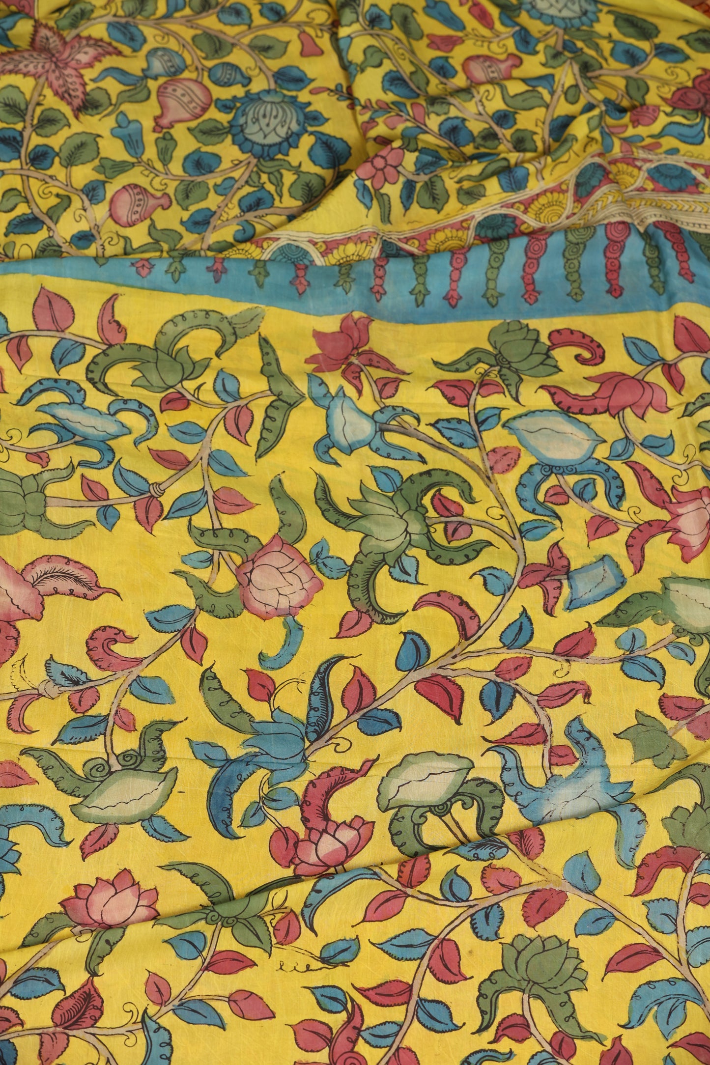 Contemporary Silkcotton Penkalamkari sarees
