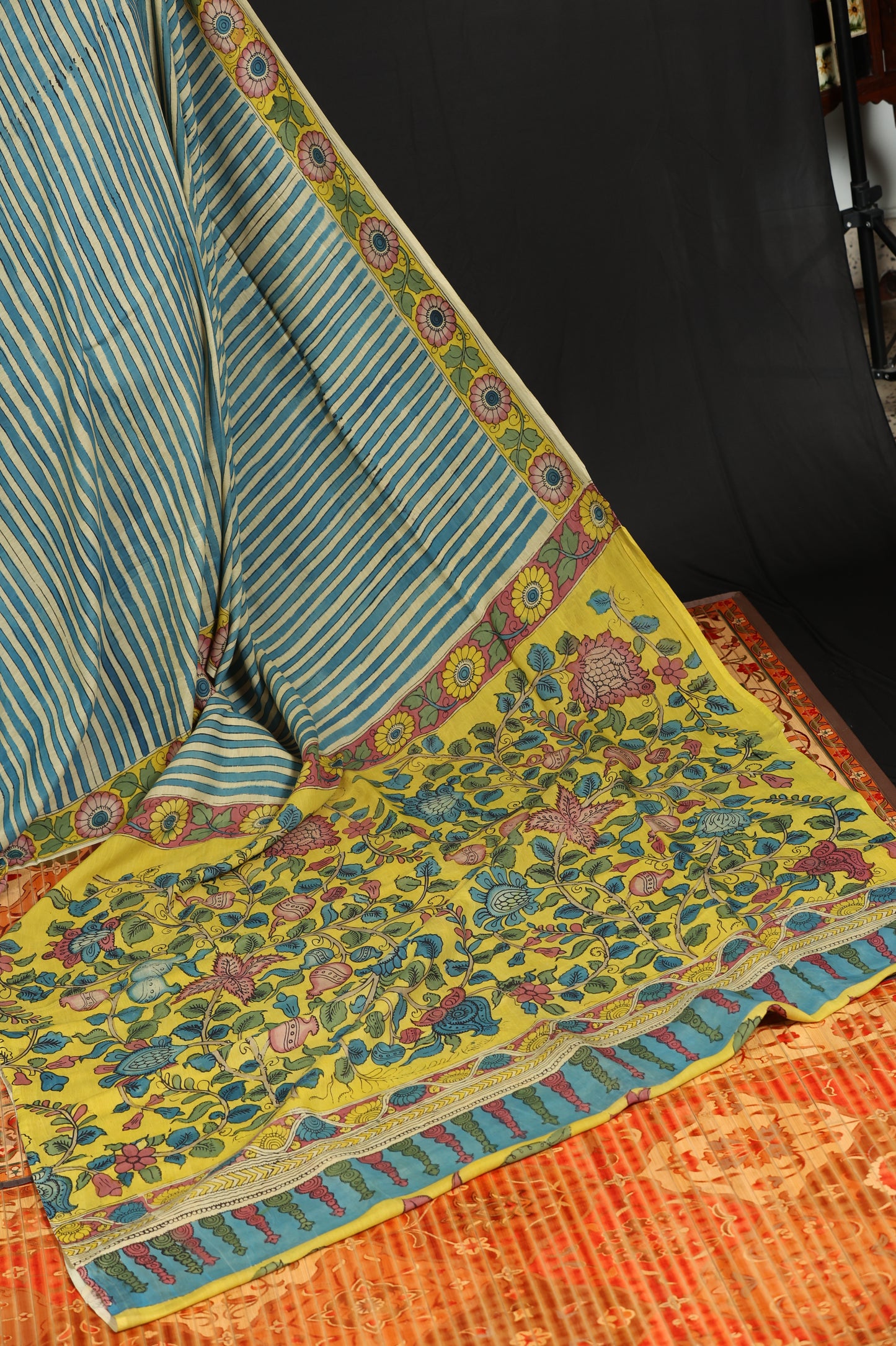 Contemporary Silkcotton Penkalamkari sarees