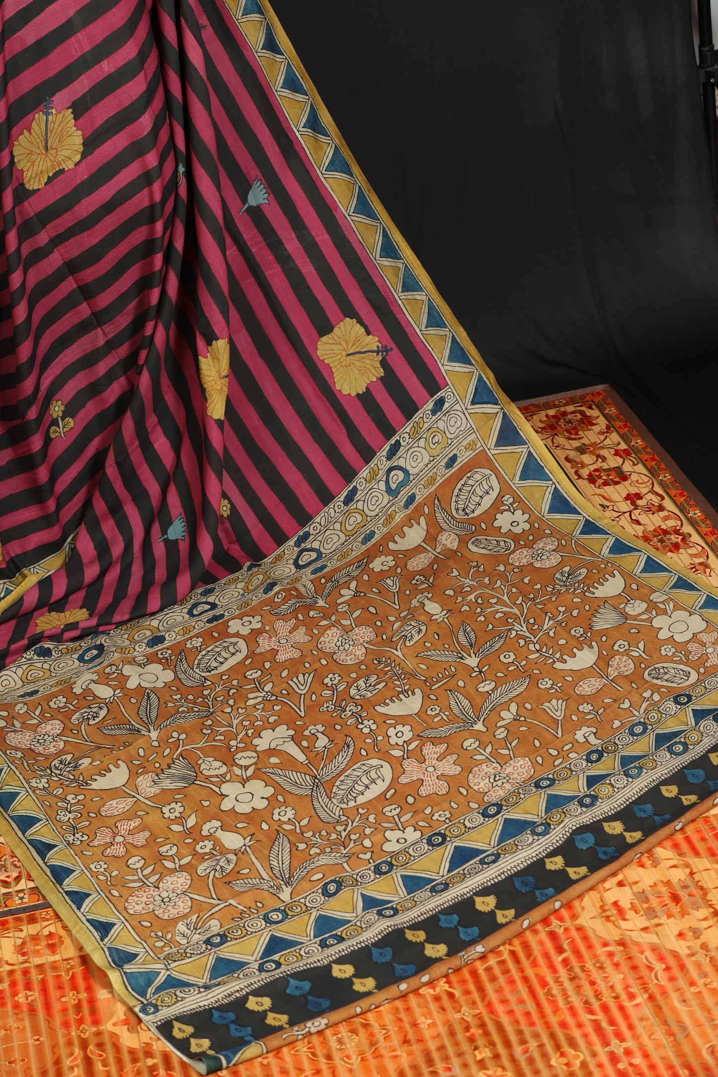 Contemporary Silkcotton Penkalamkari sarees
