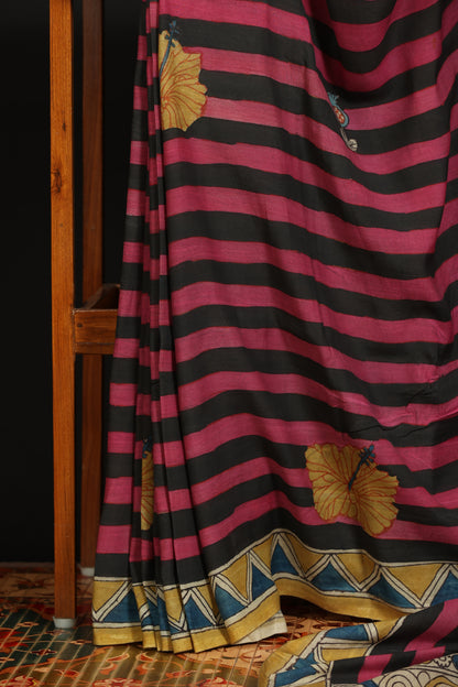 Contemporary Silkcotton Penkalamkari sarees