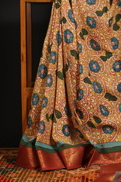 Silkcotton Penkalamkari sarees