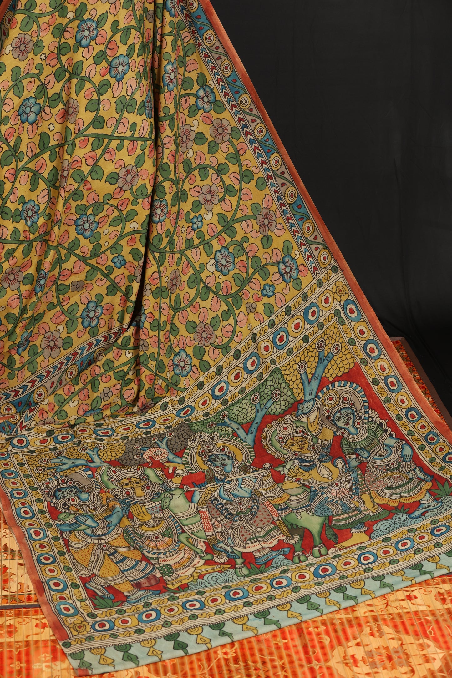 Silkcotton Penkalamkari sarees