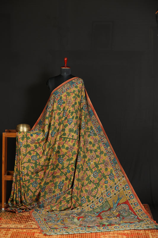 Silkcotton Penkalamkari sarees