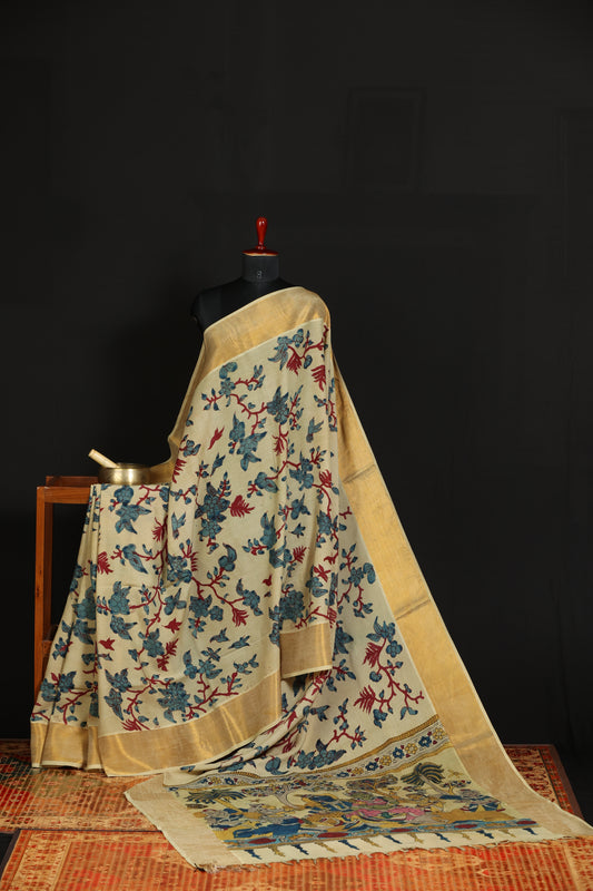 Silkcotton Penkalamkari sarees
