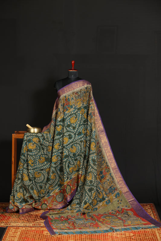 Silkcotton Penkalamkari sarees