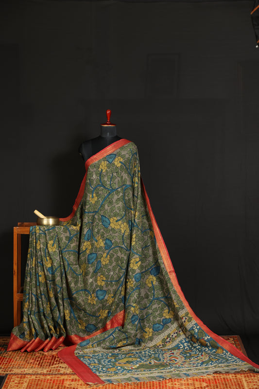 Silkcotton Penkalamkari sarees