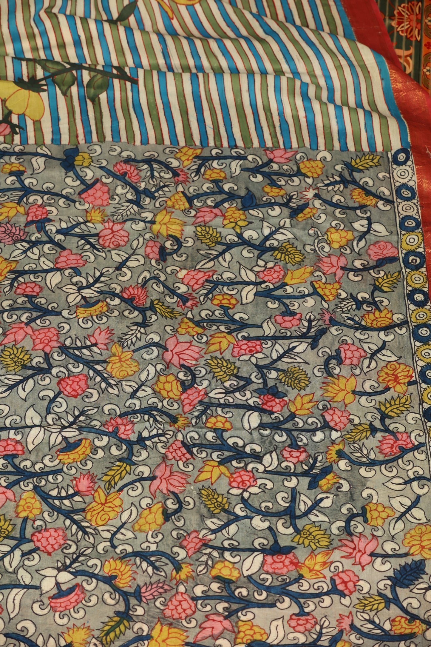 Contemporary Silkcotton Penkalamkari sarees
