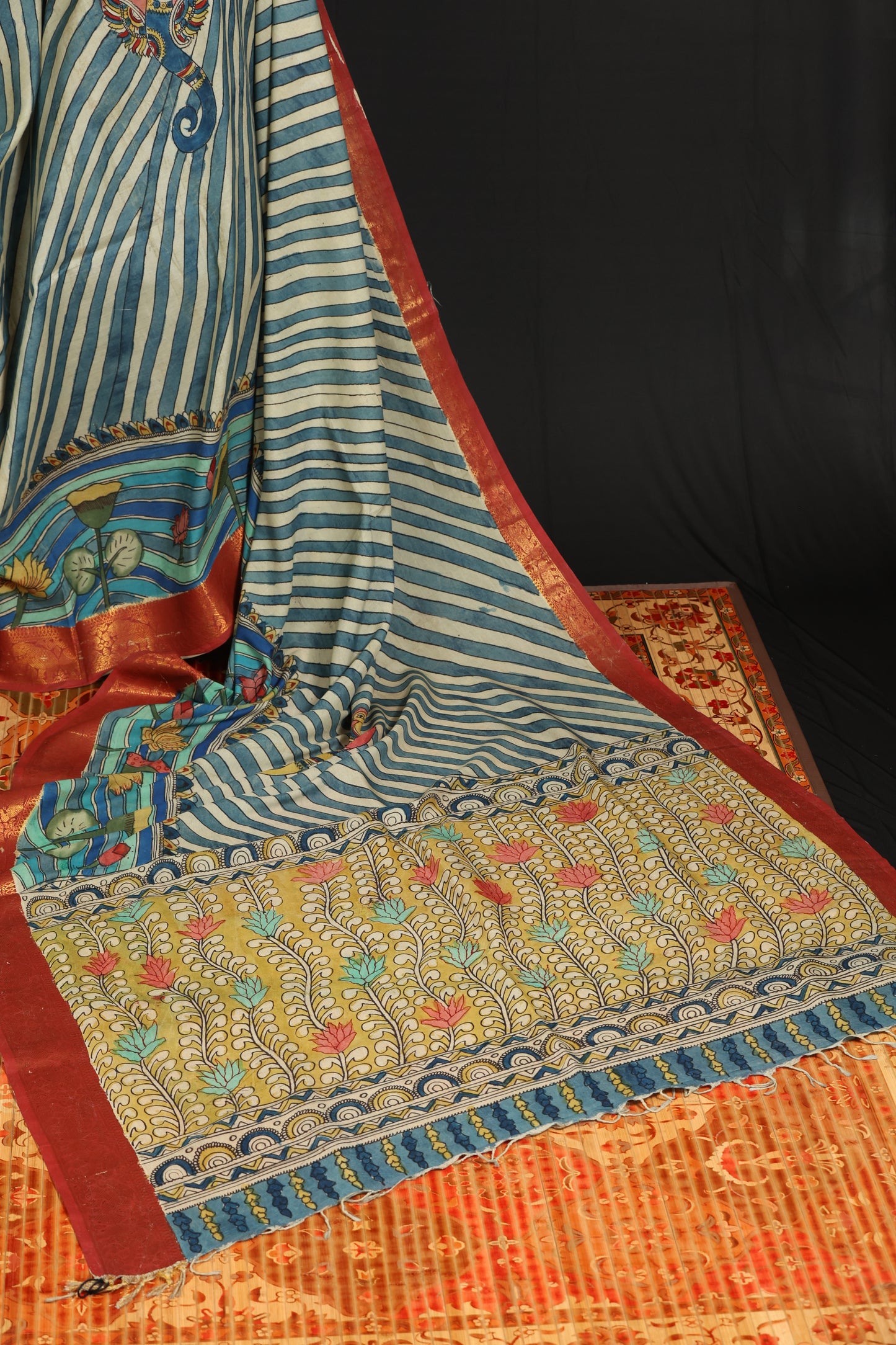 Contemporary Silkcotton Penkalamkari sarees