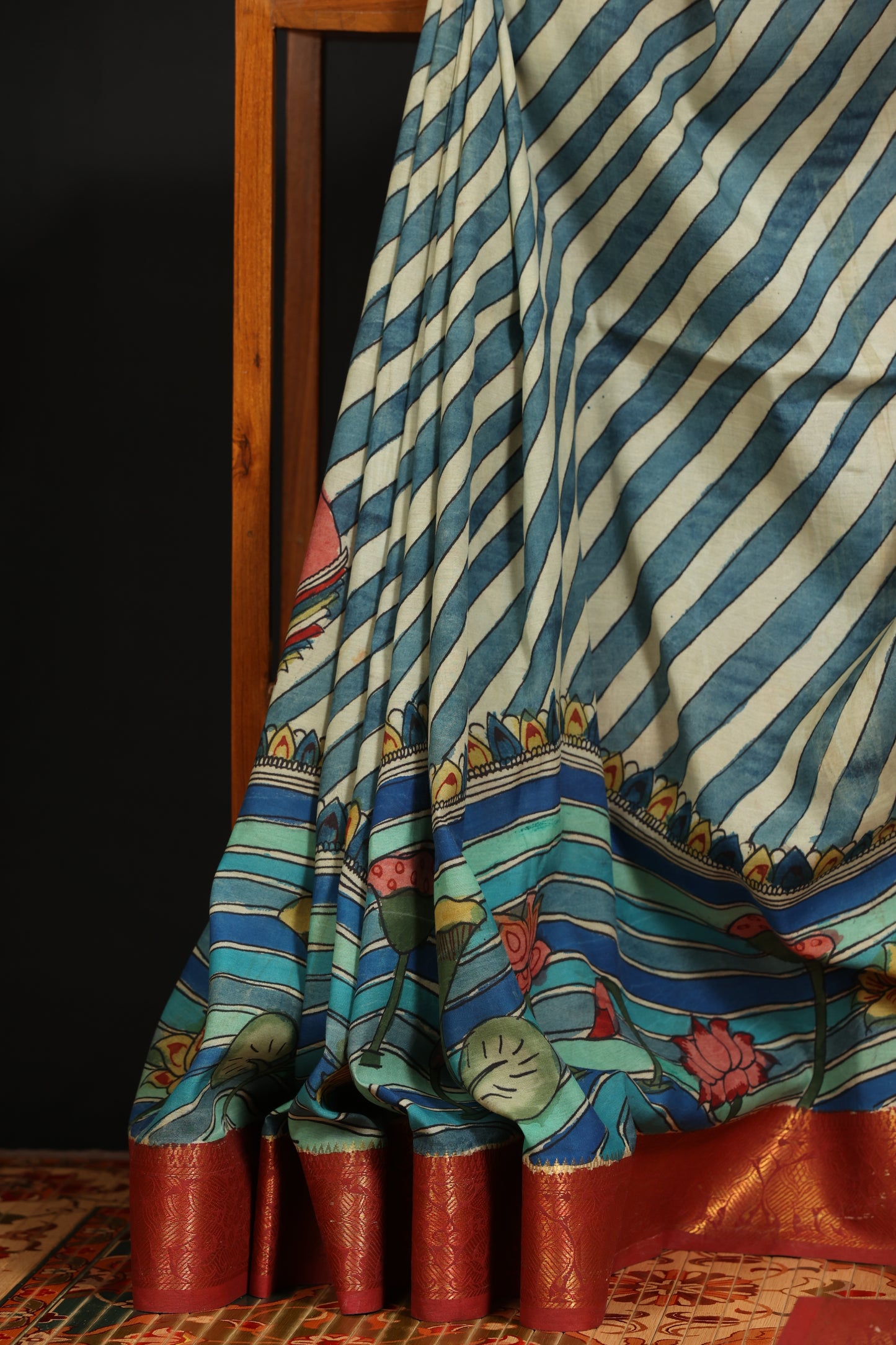 Contemporary Silkcotton Penkalamkari sarees