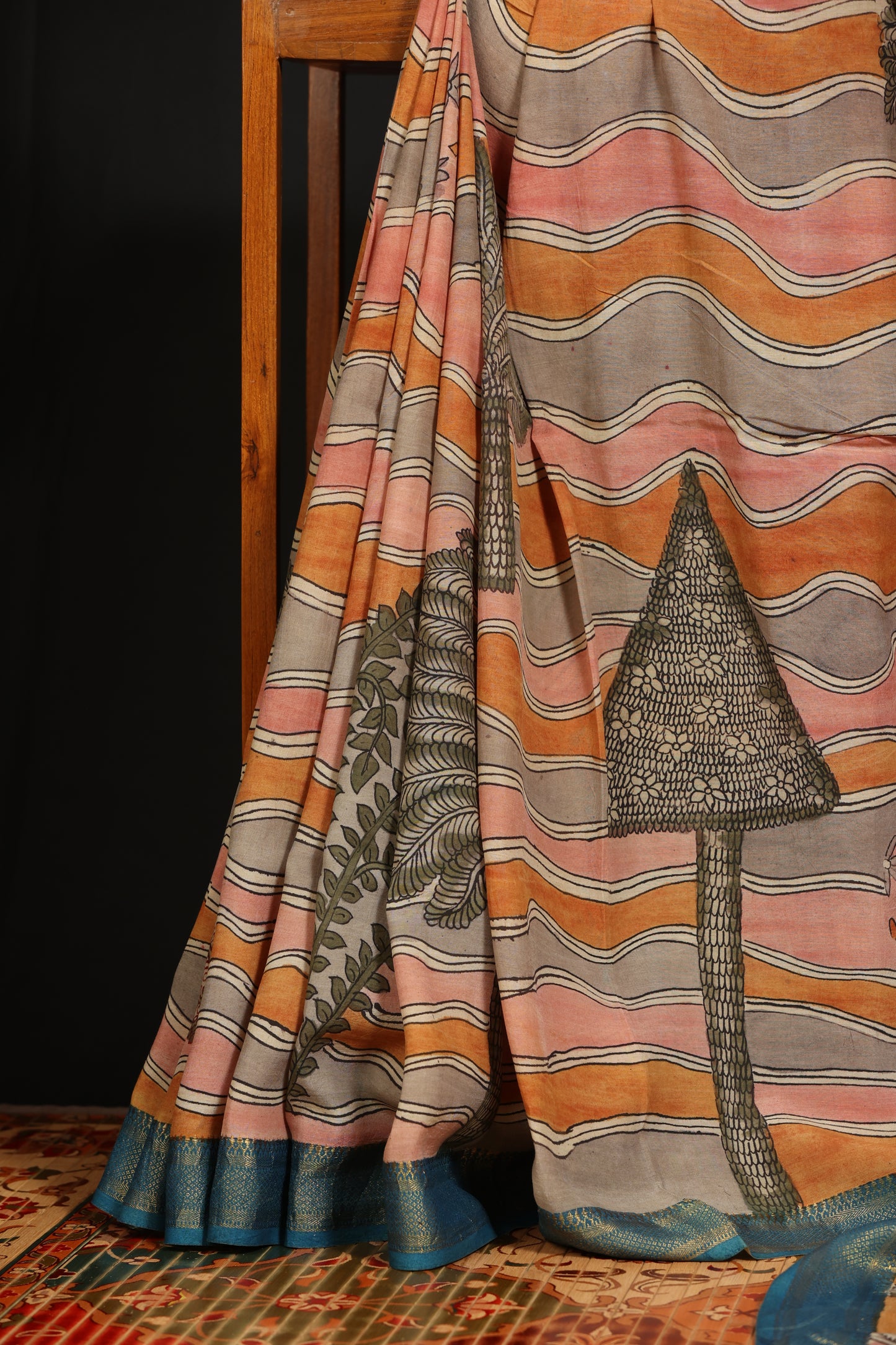 Contemporary Silkcotton Penkalamkari sarees