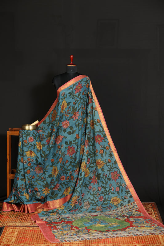 Silkcotton Penkalamkari sarees
