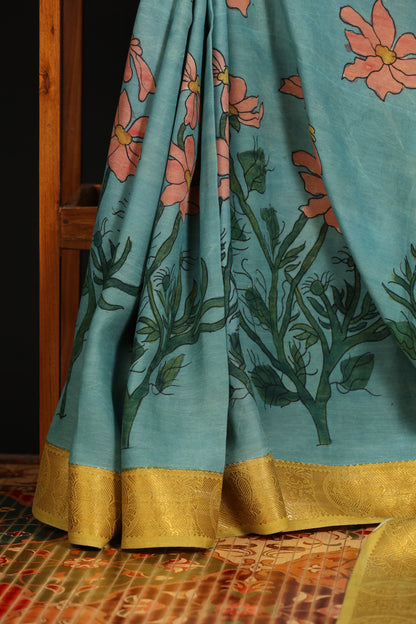Silkcotton Penkalamkari sarees