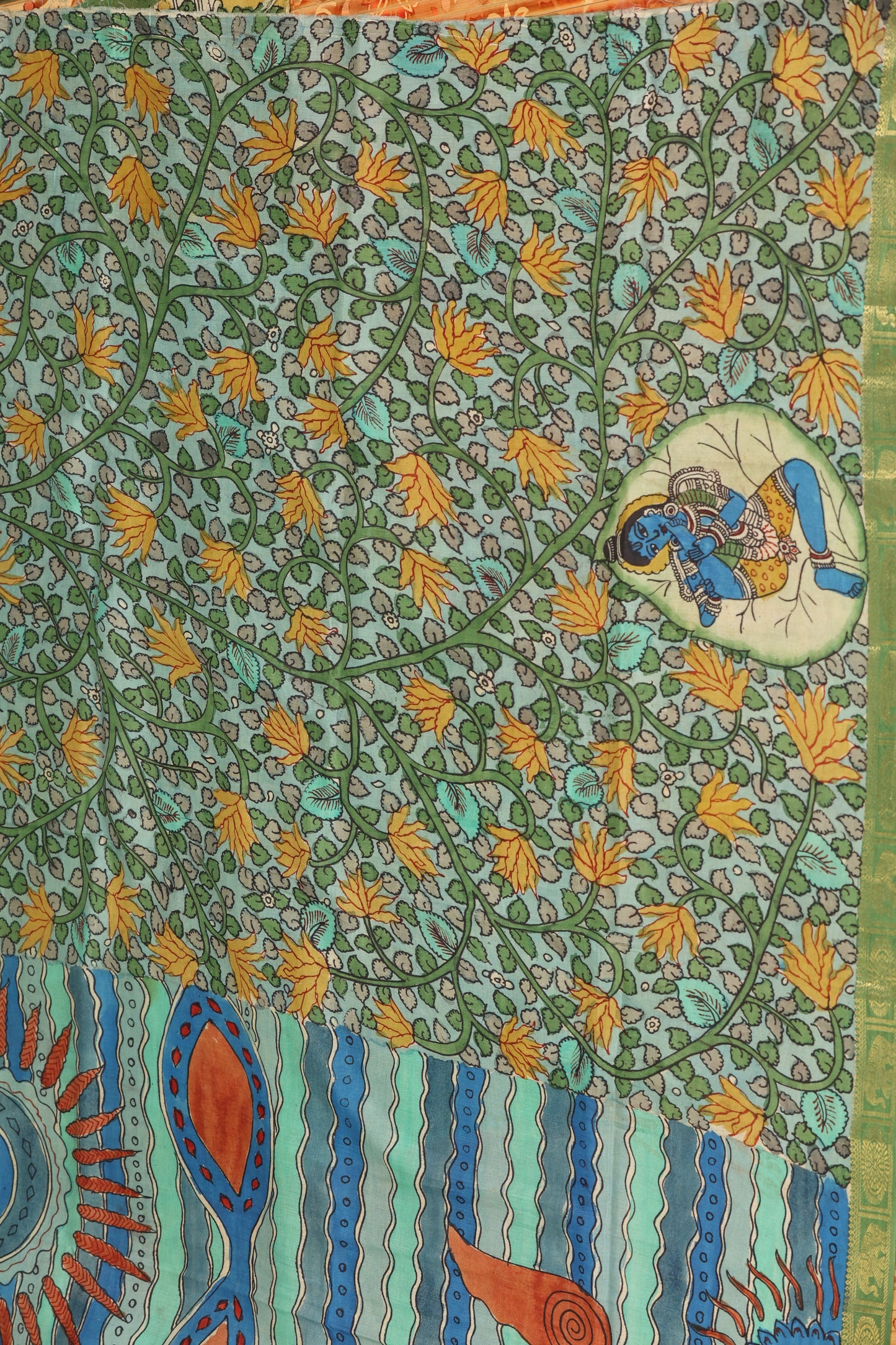 Contemporary Silkcotton Penkalamkari sarees