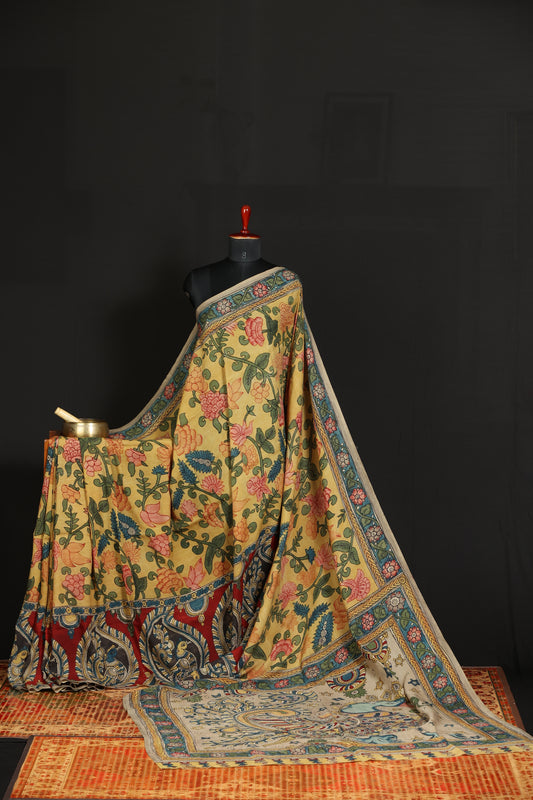 Silkcotton Penkalamkari sarees