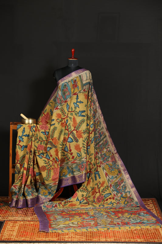 Silkcotton Penkalamkari sarees