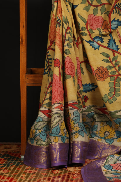 Silkcotton Penkalamkari sarees
