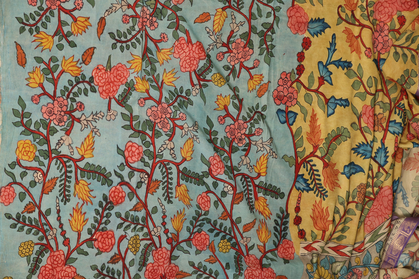 Silkcotton Penkalamkari sarees
