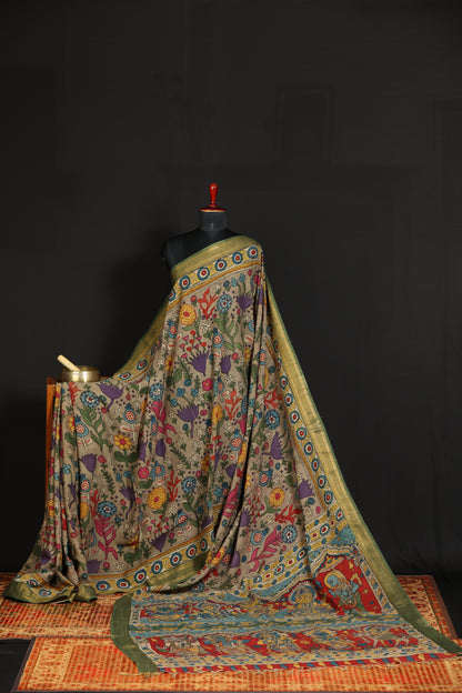 Silkcotton Penkalamkari sarees