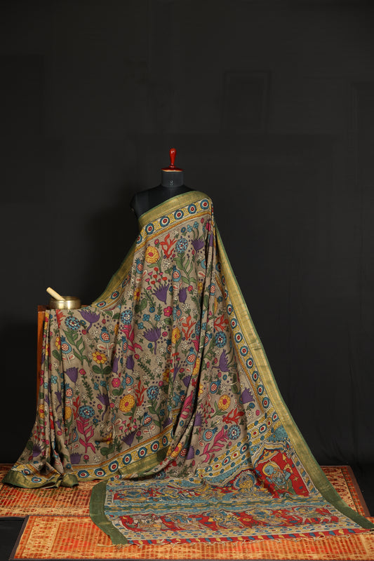 Silkcotton Penkalamkari sarees