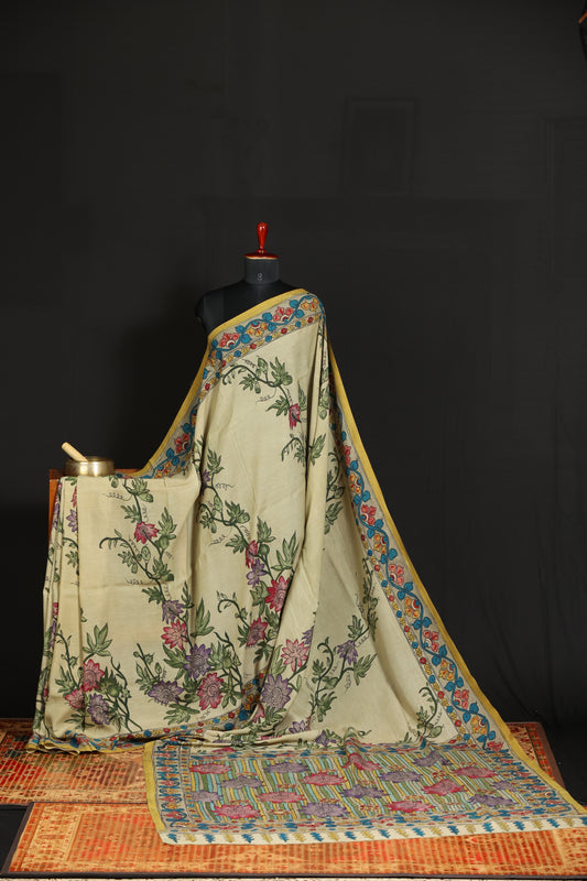 Silkcotton Penkalamkari sarees