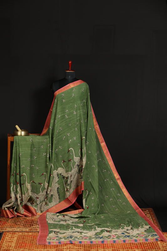 Silkcotton Penkalamkari sarees