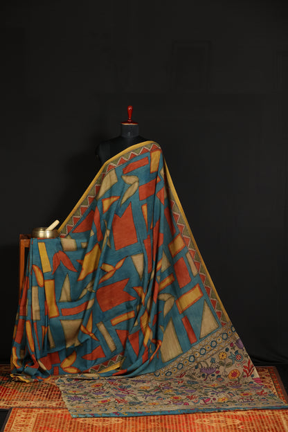 Contemporary Silkcotton Penkalamkari sarees