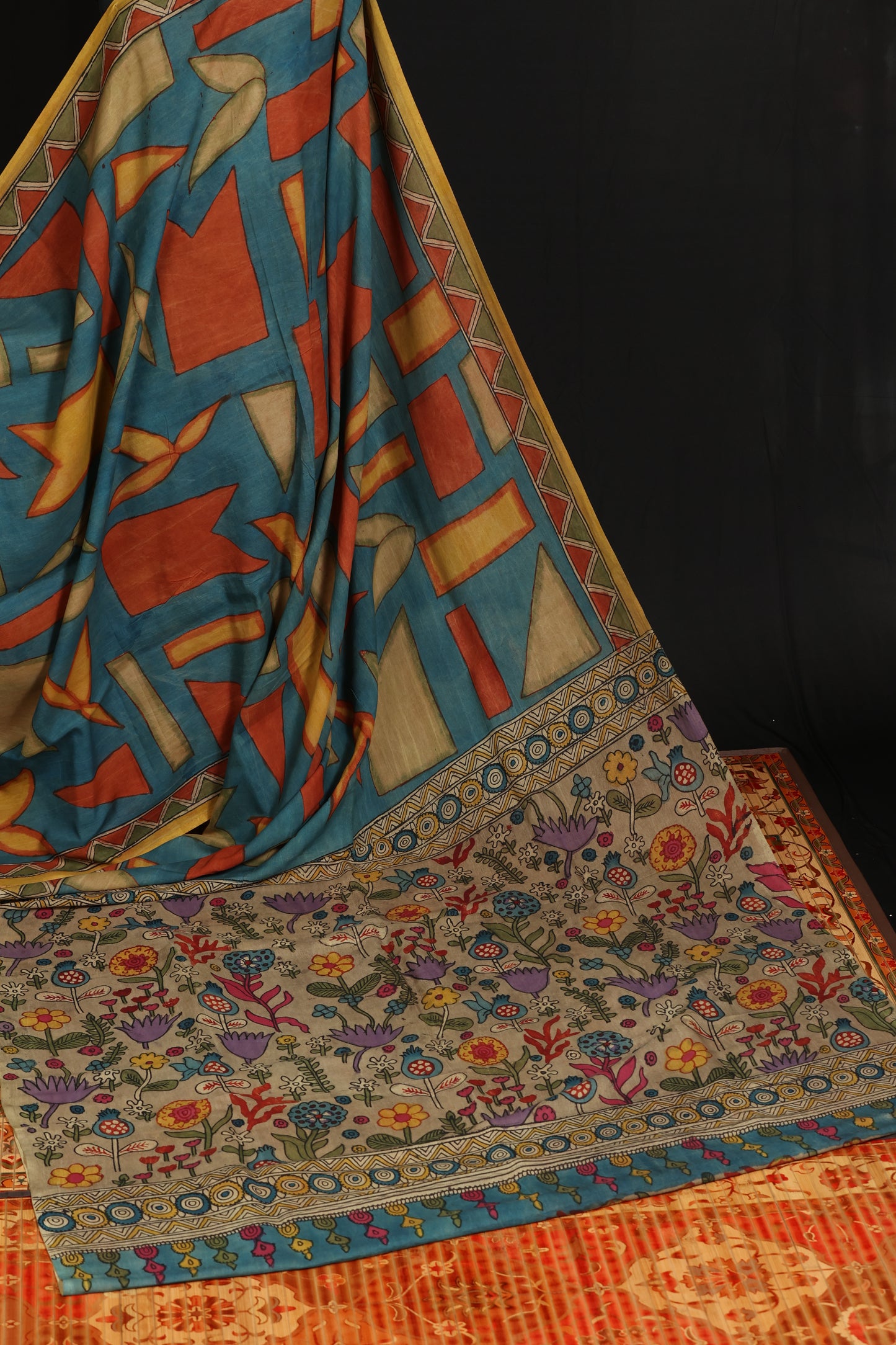 Contemporary Silkcotton Penkalamkari sarees