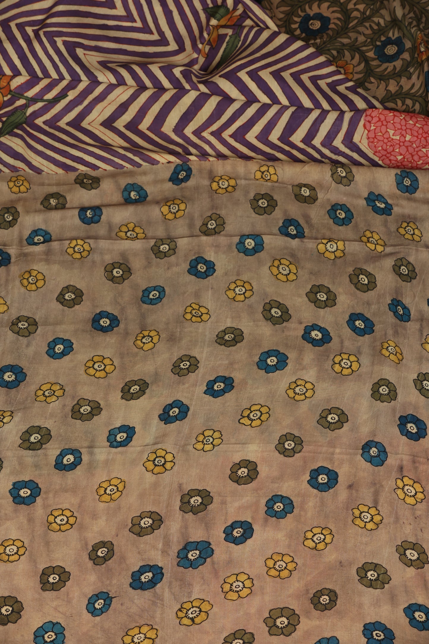 Contemporary Silkcotton Penkalamkari sarees