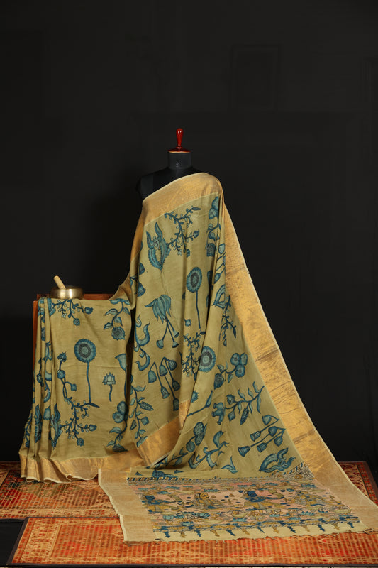 Silkcotton Penkalamkari sarees