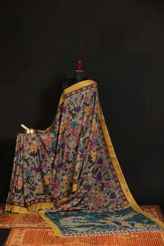 Silkcotton Penkalamkari sarees