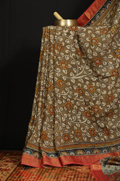 Silkcotton Penkalamkari sarees