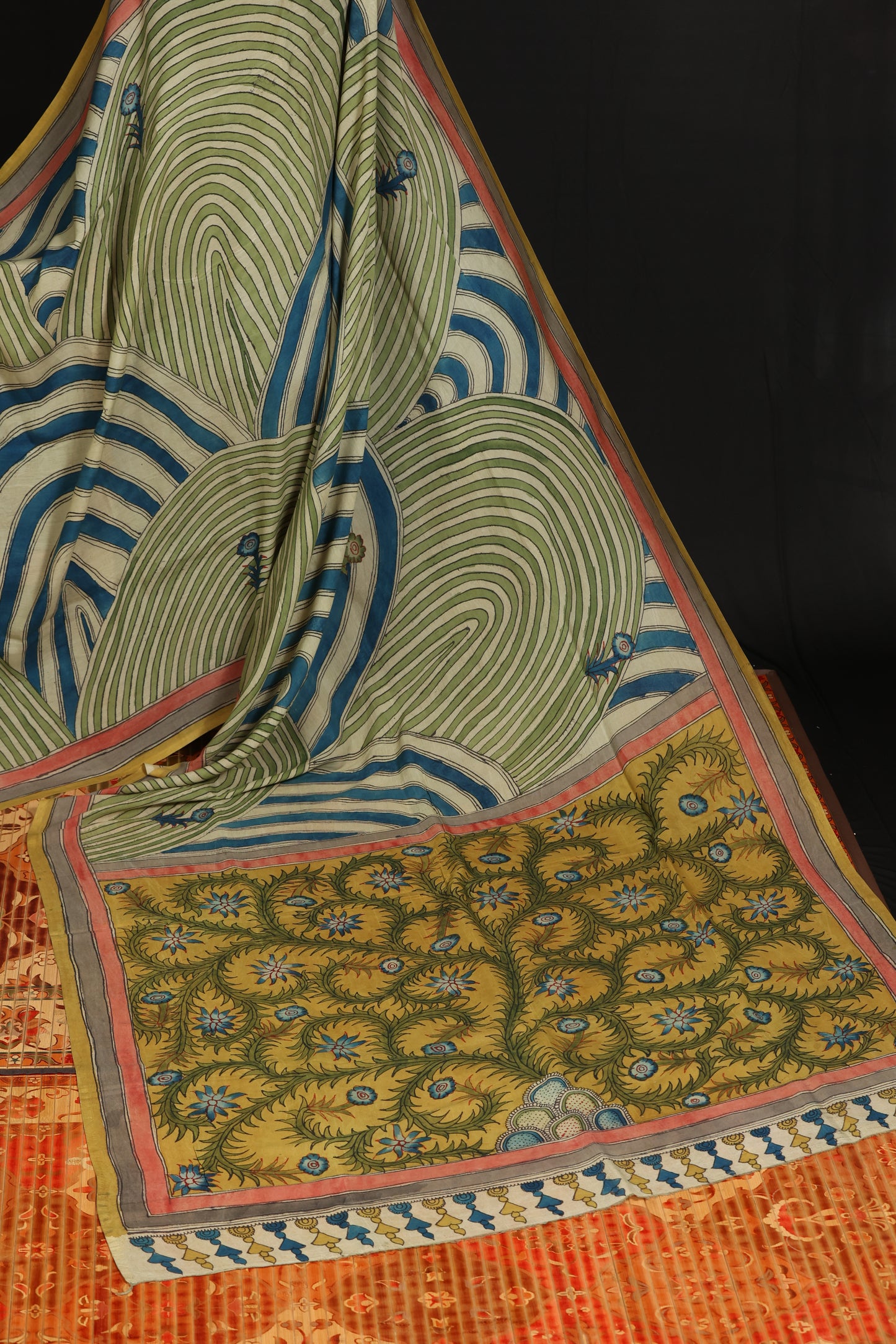 Contemporary Silkcotton Penkalamkari sarees