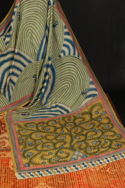 Contemporary Silkcotton Penkalamkari sarees