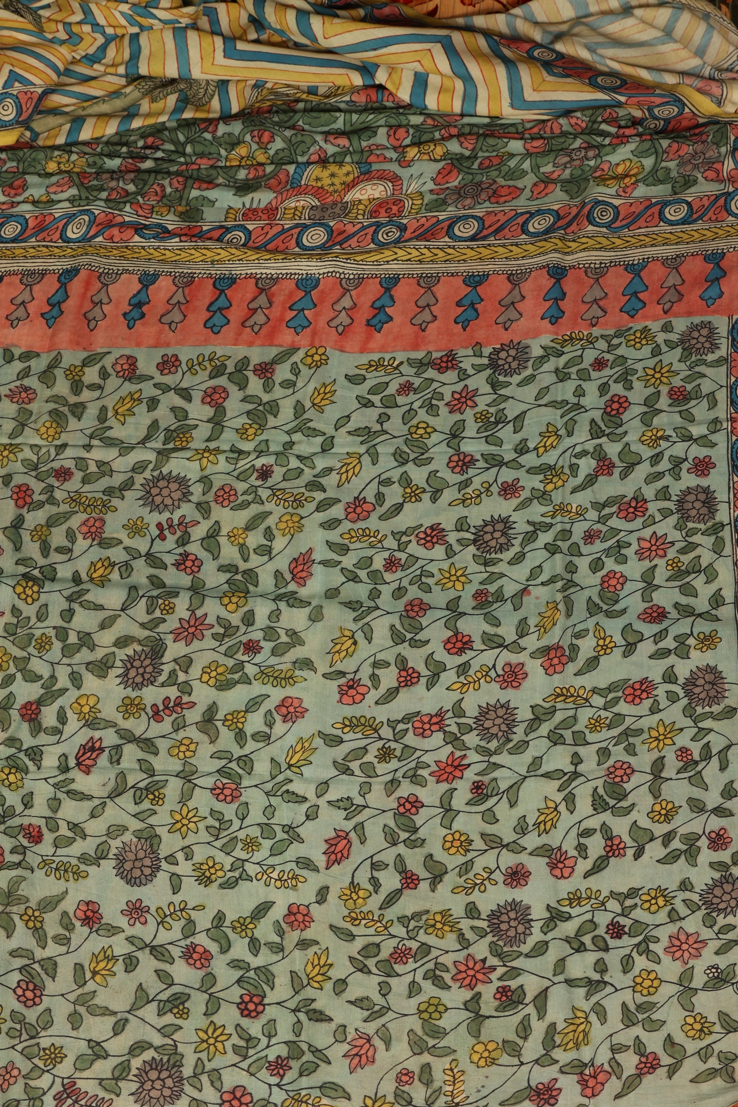 Contemporary Silkcotton Penkalamkari sarees