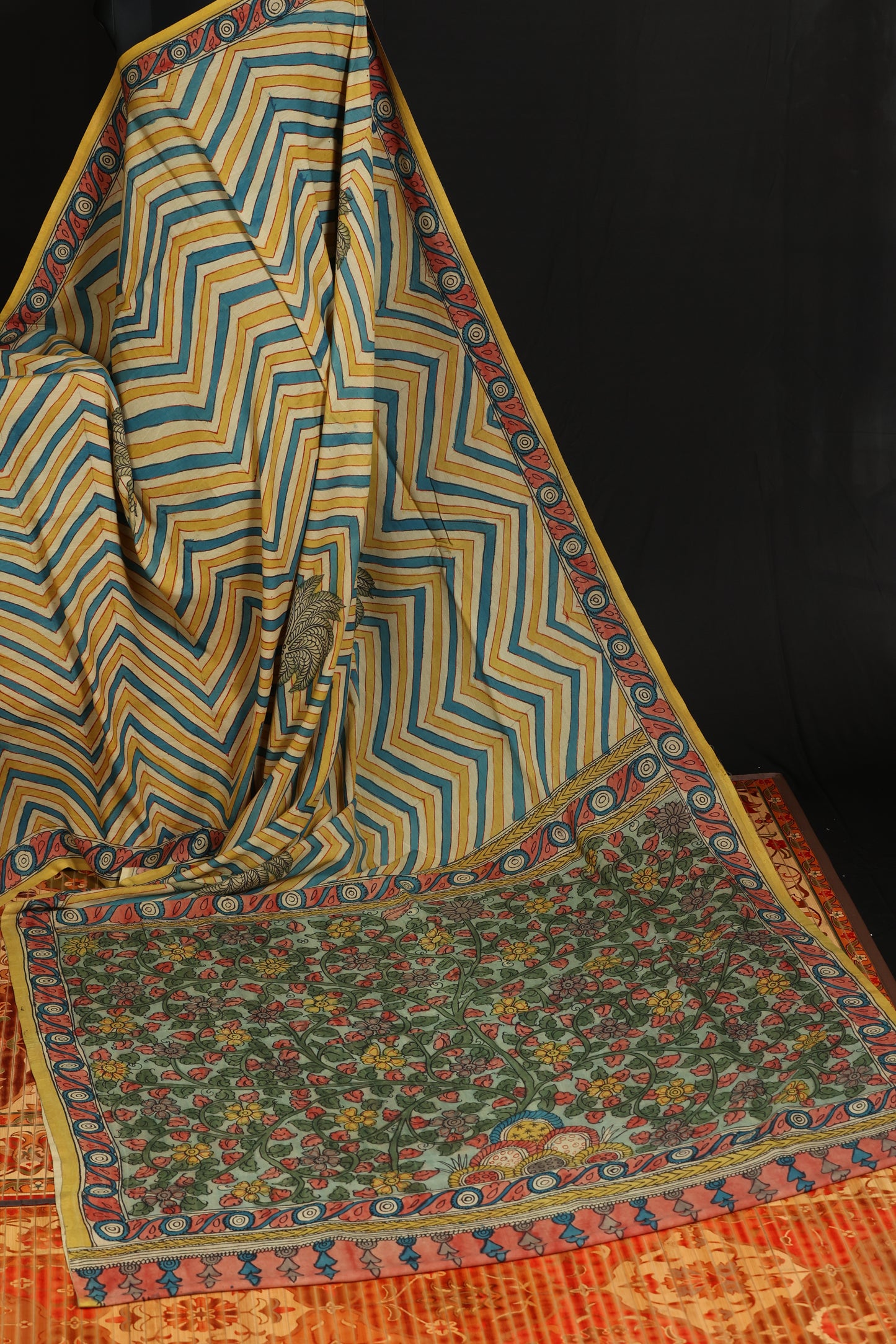 Contemporary Silkcotton Penkalamkari sarees