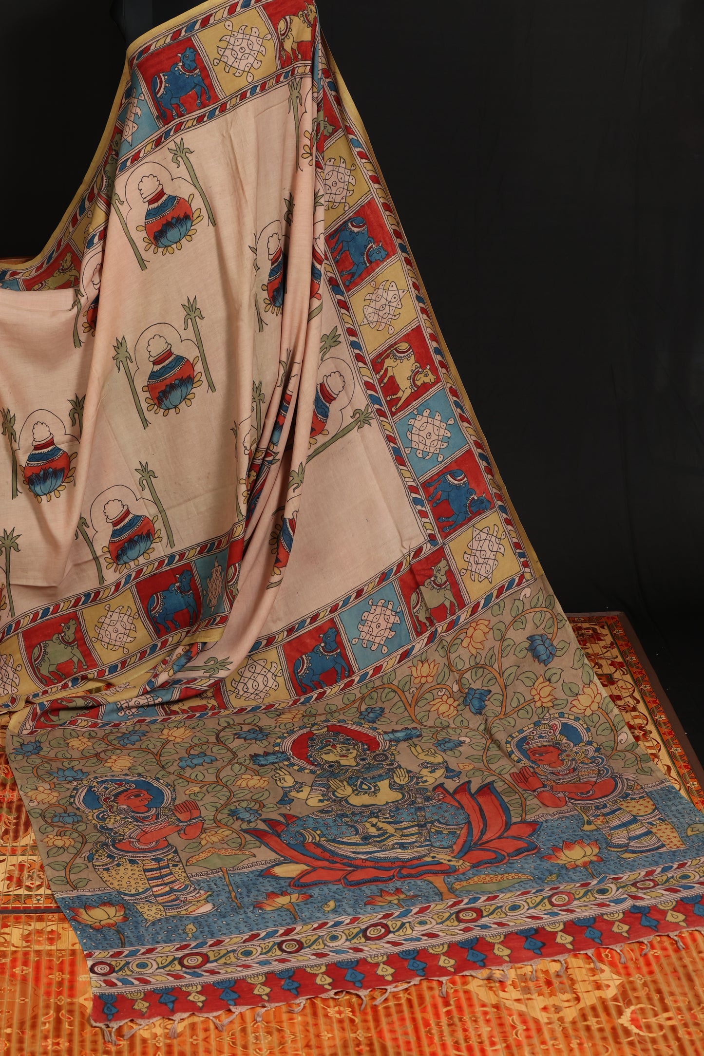 Silkcotton Penkalamkari sarees