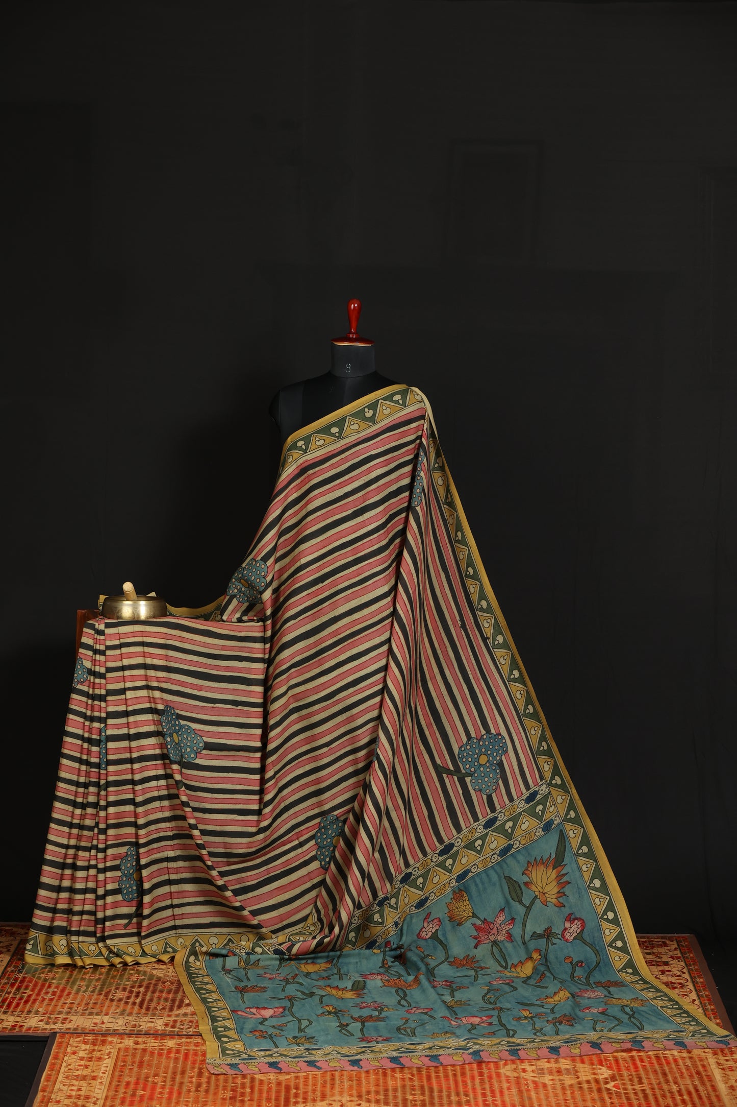 Contemporary Silkcotton Penkalamkari sarees
