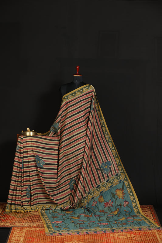 Contemporary Silkcotton Penkalamkari sarees