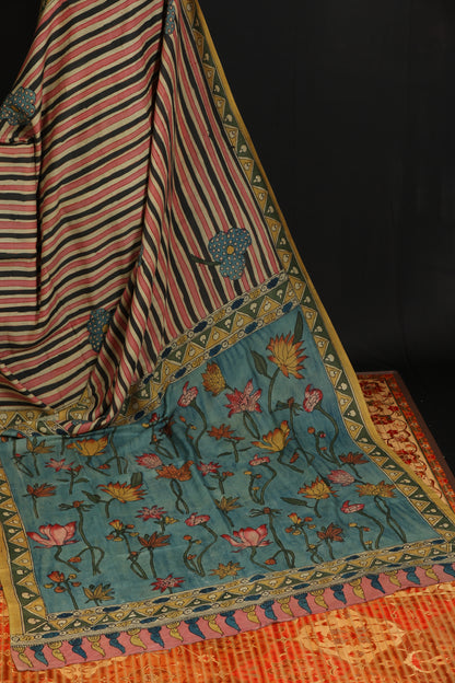 Contemporary Silkcotton Penkalamkari sarees