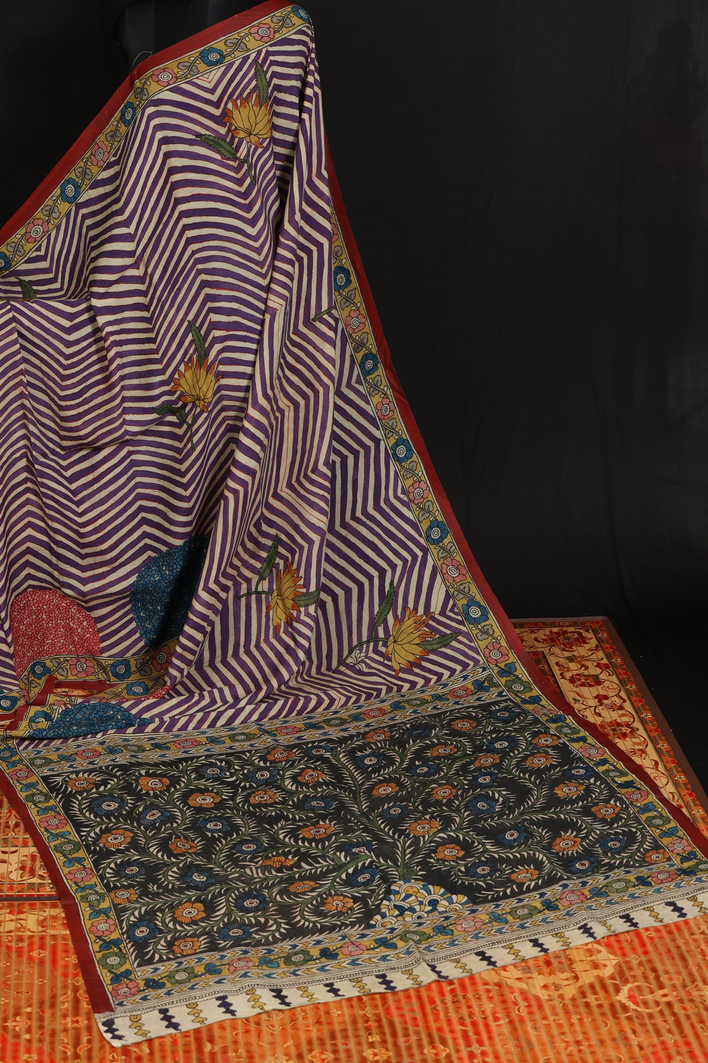 Contemporary Silkcotton Penkalamkari sarees