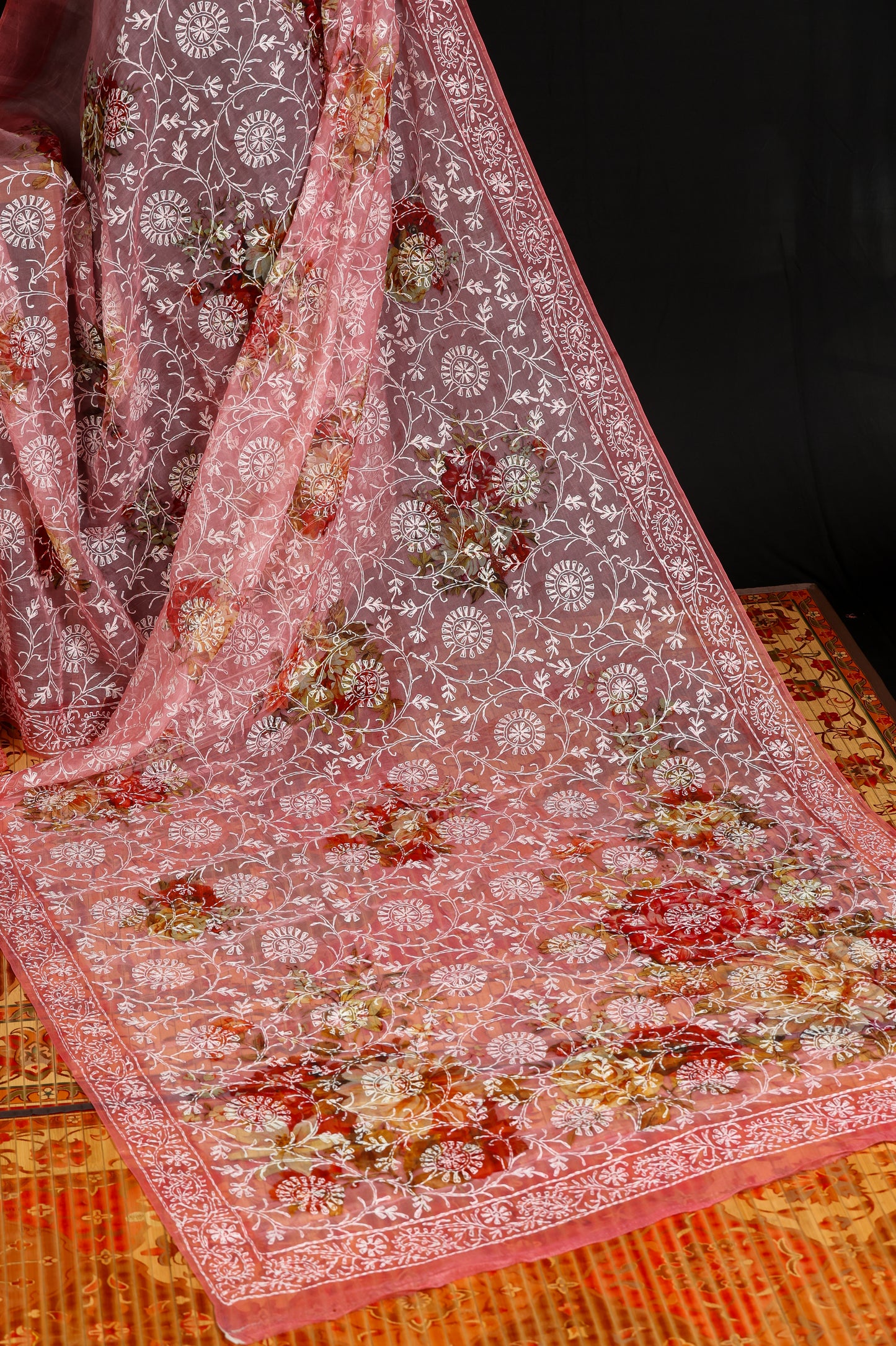 Organza tepchi chikanari with digital print