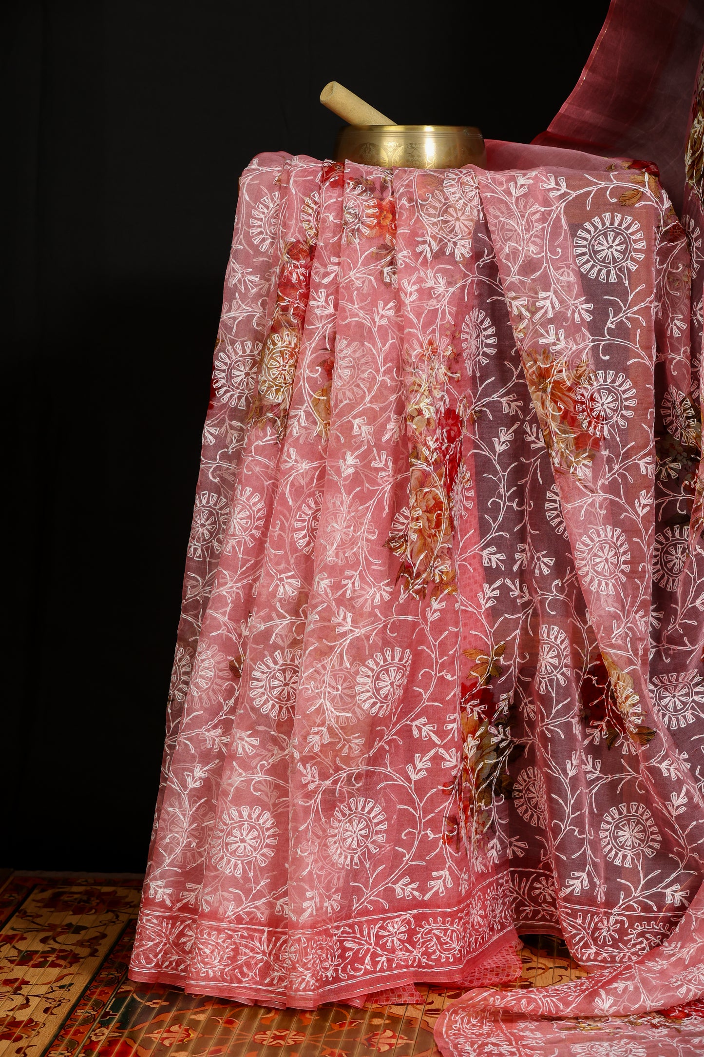 Organza tepchi chikanari with digital print