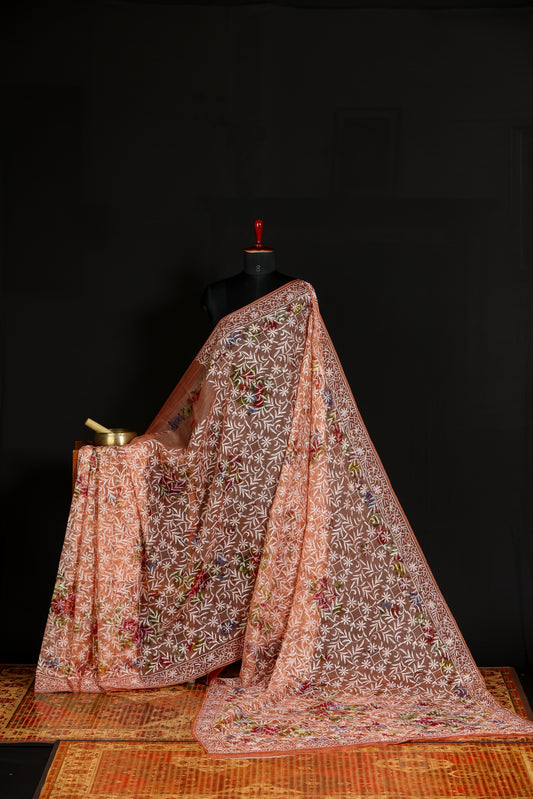 Organza tepchi chikanari with digital print
