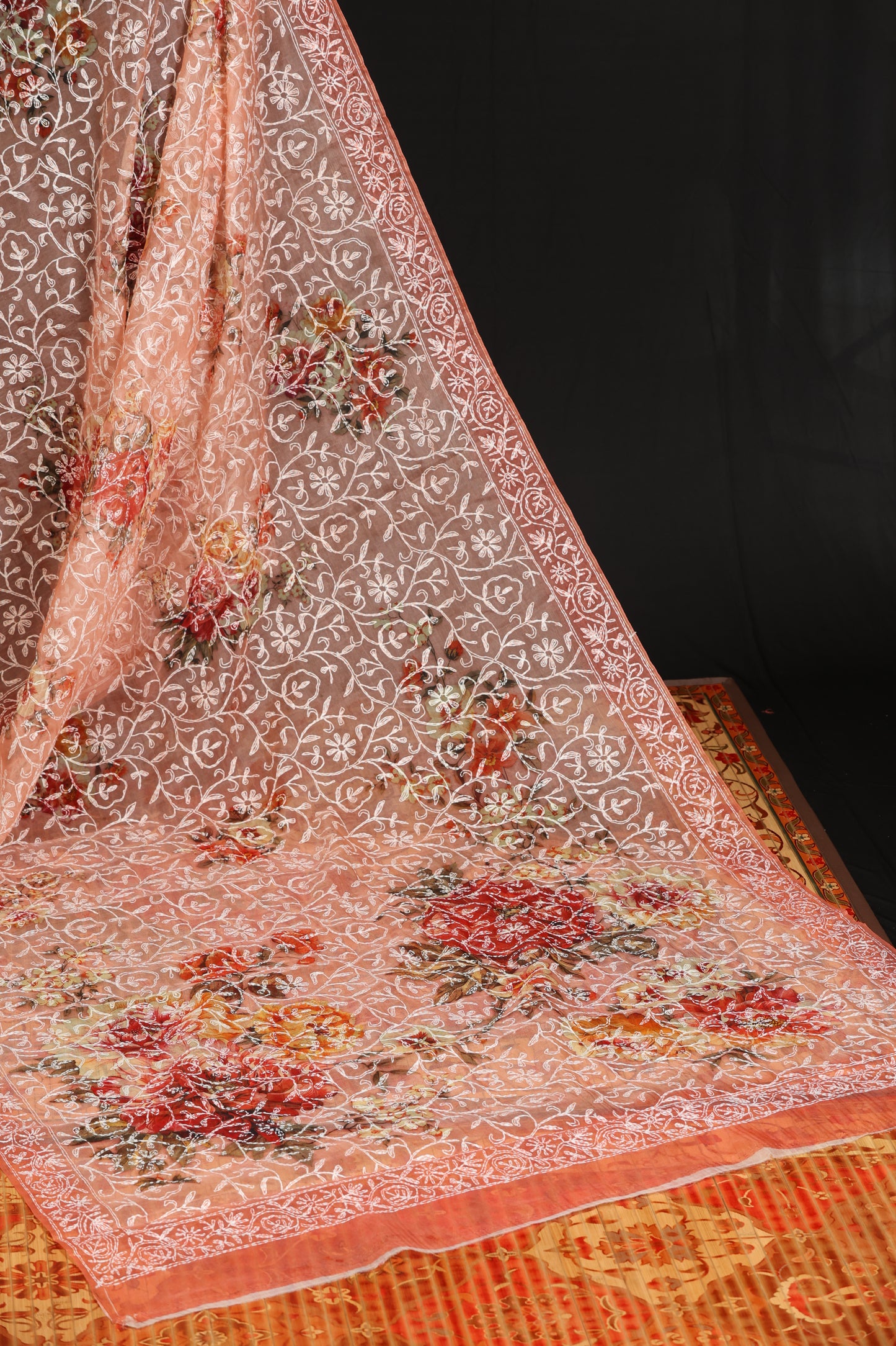 Organza tepchi chikanari with digital print