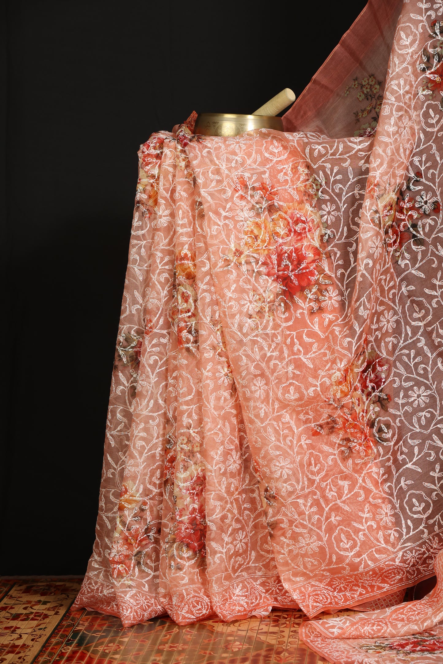 Organza tepchi chikanari with digital print