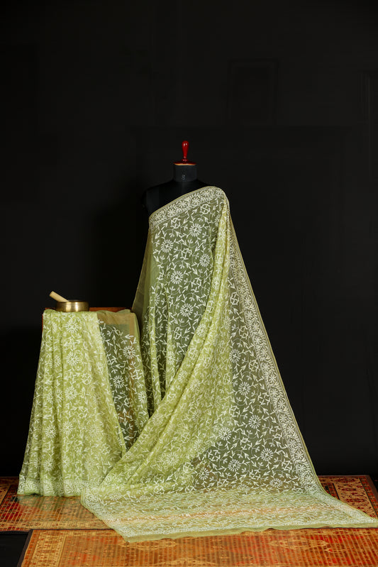 Organza tepchi chikanari with digital print
