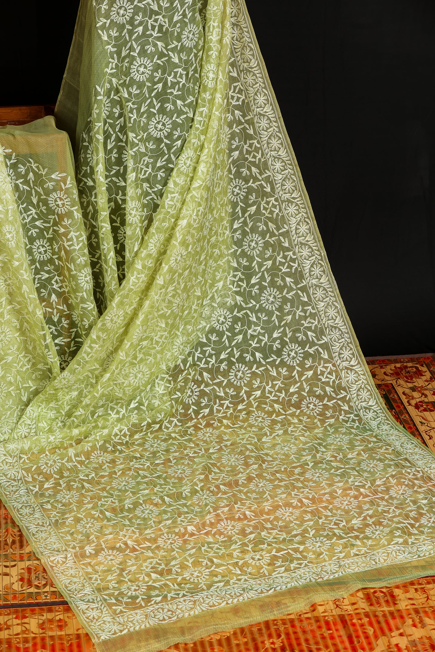 Organza tepchi chikanari with digital print