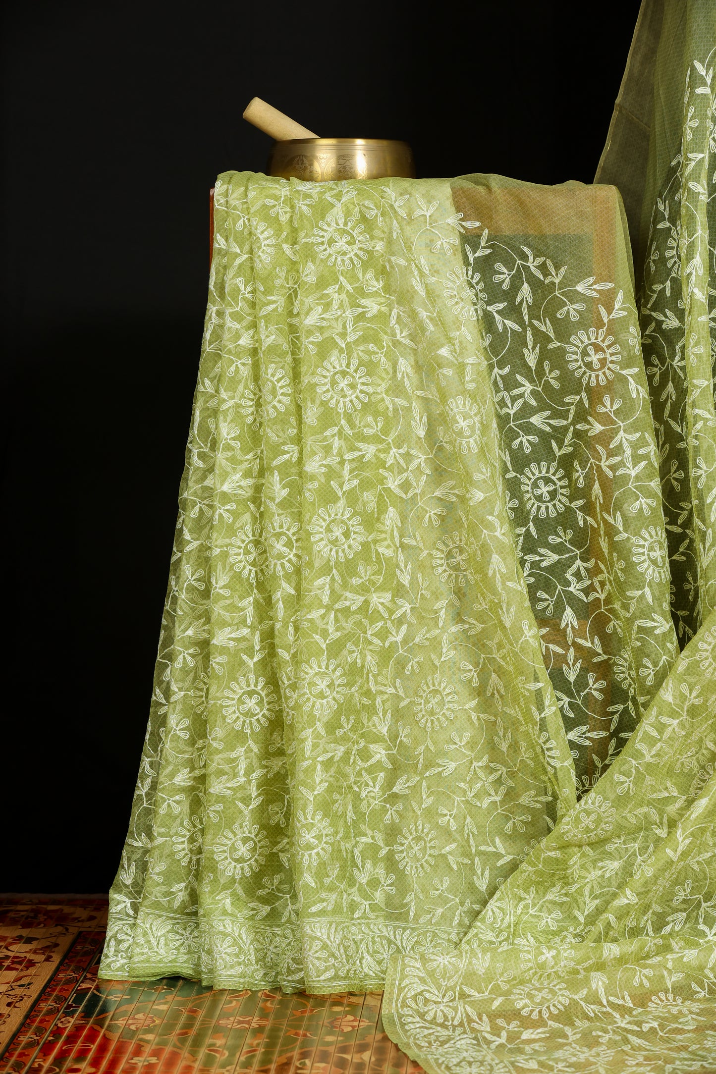Organza tepchi chikanari with digital print